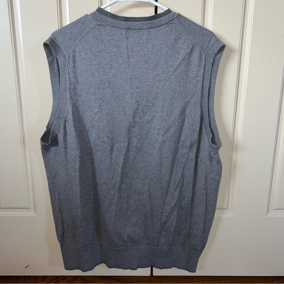 Banana Republic Men's Gray Cotton & Silk Blend Button Down Sweater Vest Size XL - Picture 5 of 9